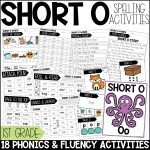 Short O CVC Activities and Worksheets for 1st Grade Phonics or Spelling Practice