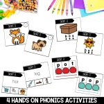 Short O CVC Activities and Worksheets for 1st Grade Phonics or Spelling Practice Hands on Phonics Centers