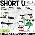 Short U CVC Activities and Worksheets for 1st Grade Phonics or Spelling Practice