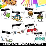 Short U CVC Activities and Worksheets for 1st Grade Phonics or Spelling Practice Phonics Centers