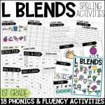 L Blends Worksheets, Games and Activities 1st Grade Phonics or Spelling Practice