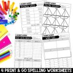 L Blends Worksheets, Games and Activities 1st Grade Phonics or Spelling Practice Print and Go Spelling Worksheets