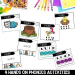 S Blends Worksheets, Games and Activities 1st Grade Phonics or Spelling Practice - Anchor Chart and Spelling List Hands on Phonics Centers
