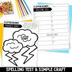 3 Letter Blends Worksheets, Games, Activities 1st Grade Spelling Test and Phonics Craft