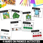 Digraphs TH and SH Worksheets, Games and Activities 1st Grade Phonics or Spelling Phonics Centers