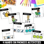 Digraph CK Worksheets, Games and Activities 1st Grade Phonics or Spelling Hands on Phonics Centers