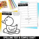 Digraph CK Worksheets, Games and Activities 1st Grade Phonics or Spelling Spelling Test and Phonics Craft