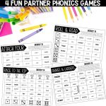 ER Bossy R Worksheets, Activities & Games 1st Grade Phonics or Spelling Hands on Phonics Games for Partners