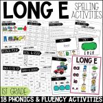 Long E Vowel Teams Worksheets, Activities & Games 1st Grade Phonics or Spelling