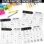 Long E Vowel Teams Worksheets, Activities & Games 1st Grade Phonics or Spelling Anchor Charts and Spelling Word List Fun Partner Phonics Games