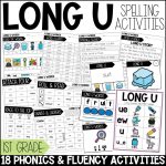 Long U Vowel Teams Worksheets, Activities & Games 1st Grade Phonics or Spelling