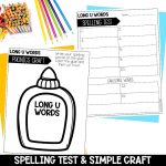 Long U Vowel Teams Worksheets, Activities & Games 1st Grade Phonics or Spelling Printable Phonics Craft and Spelling Test