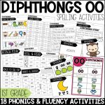 Diphthongs OO Sound Worksheets, Activities & Games 1st Grade Phonics or Spelling
