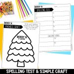 IR Bossy R Worksheets, Activities & Games 1st Grade Phonics or Spelling Spelling Test Template and Easy Printable Phonics Craft