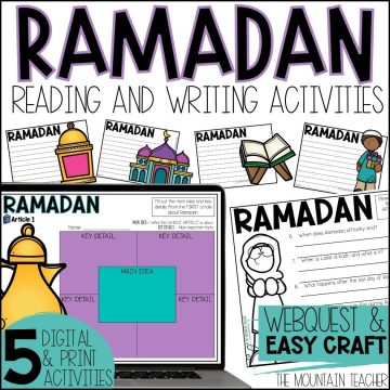 Ramadan Webquest with Reading Comprehension Activities and Writing Crafts