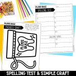 Floss Rule Worksheets, Activities & Games for 2nd Grade Phonics and Spelling Spelling Test Template and Easy Printable Phonics Craft