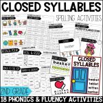 Closed Syllables Worksheets, Activities & Games for 2nd Grade Phonics & Spelling