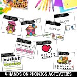 Closed Syllables Worksheets, Activities & Games for 2nd Grade Phonics & Spelling - Hands on Phonics Games for Blending and Segmenting Centers