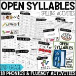 Open Syllables Worksheets, Activities & Games for 2nd Grade Phonics & Spelling