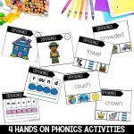 ou and ow Diphthongs Worksheets, Spelling Activities and 2nd Grade Phonics Games - Hands on Phonics Games for Blending and Segmenting Centers