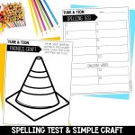 ture and tion Worksheets, Activities & Games for 2nd Grade Phonics or Spelling Spelling Test Template and Easy Printable Phonics Craft