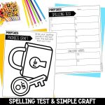Prefixes RE and UN Worksheets, 2nd Grade Spelling Activities & Phonics Games Spelling Test Template and Easy Printable Phonics Craft
