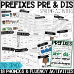 Prefixes PRE and DIS Worksheets, 2nd Grade Spelling Activities & Phonics Games