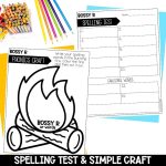 UR Bossy R Worksheets, Activities & Games 1st Grade Phonics or Spelling Spelling Test Template and Easy Printable Phonics Craft