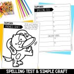 Suffixes FUL and LESS Worksheets, 2nd Grade Spelling Activities & Phonics Games Spelling Test Template and Easy Printable Phonics Craft