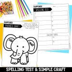 Suffixes LY and EST Worksheets, 2nd Grade Spelling Activities & Phonics Games Spelling Test Template and Easy Printable Phonics Craft