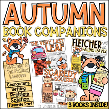 Fall Reading Activities for 1st 2nd or 3rd grade students reading The Leaf Thief, The Very Last Leaf, Fletcher and the Falling Leaves or Scaredy Squirrel